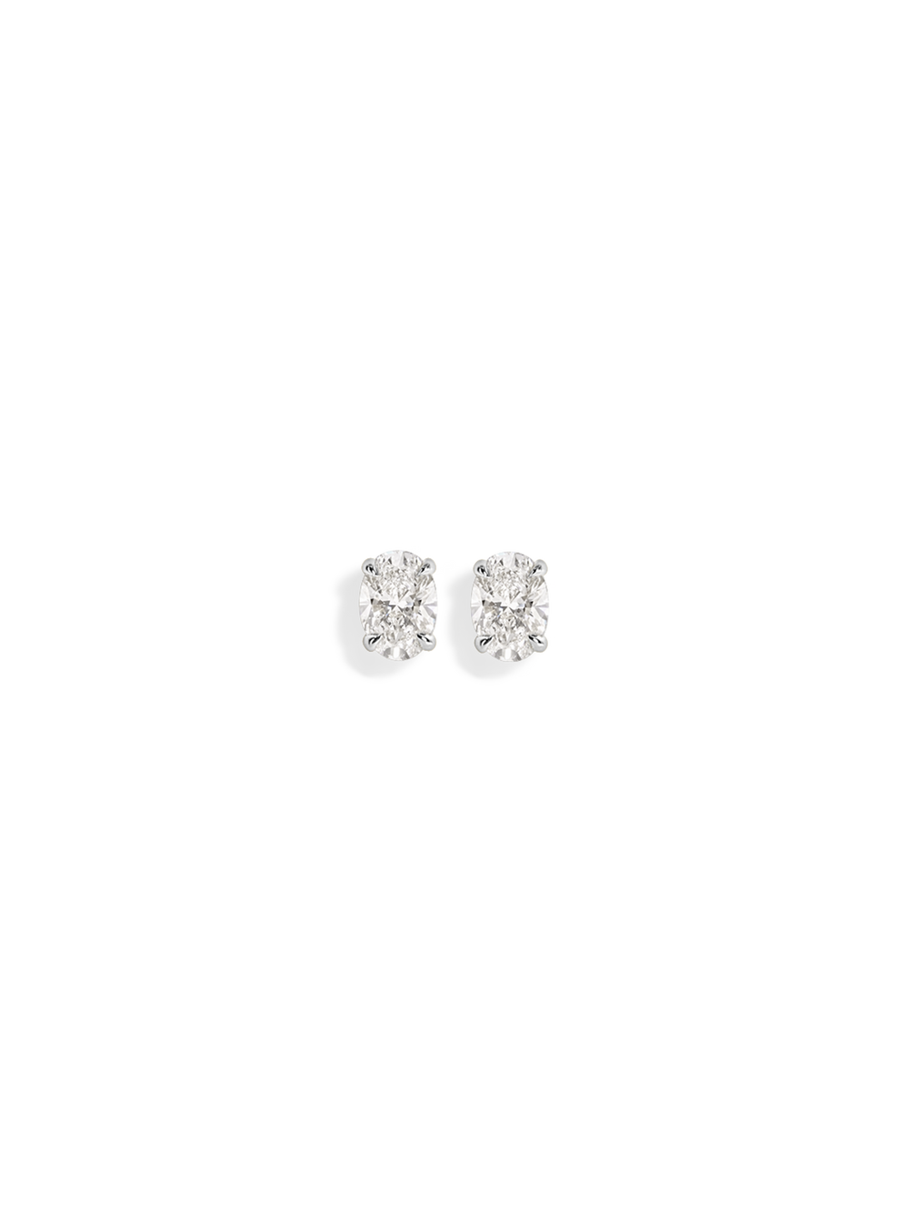 Oval Diamond Studs - View 