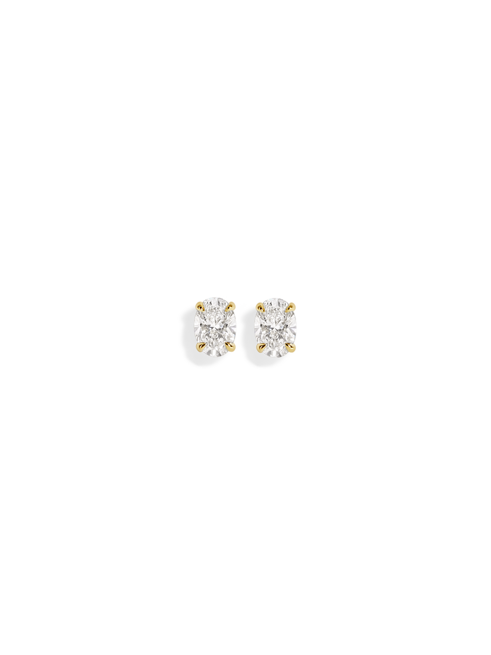 Oval Diamond Studs - View 