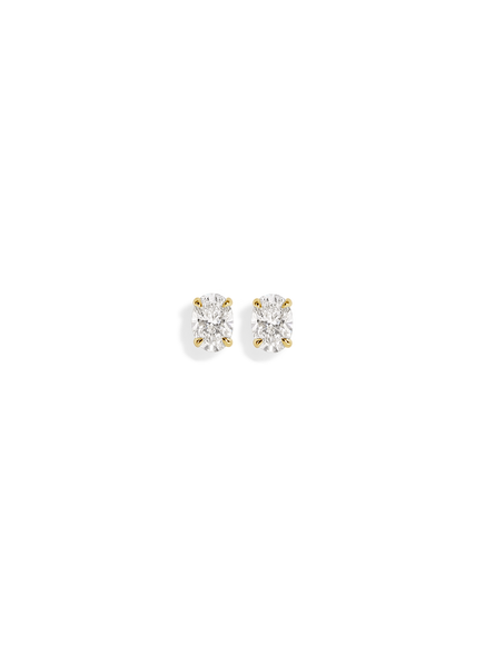 Oval Diamond Studs