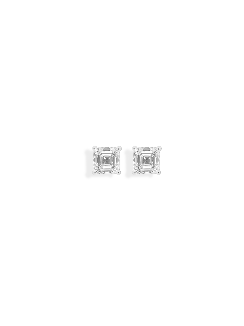 Asscher Diamond Studs - View 