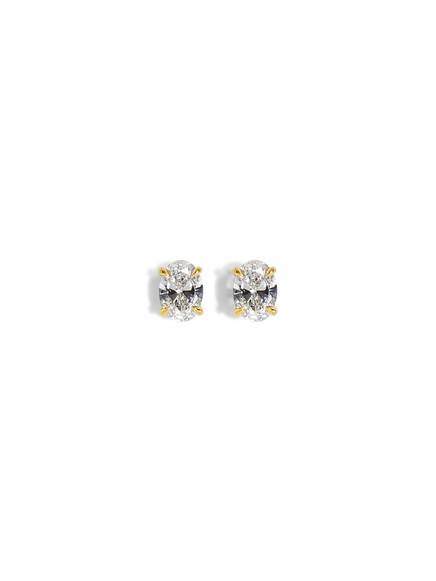 Oval Diamond Studs