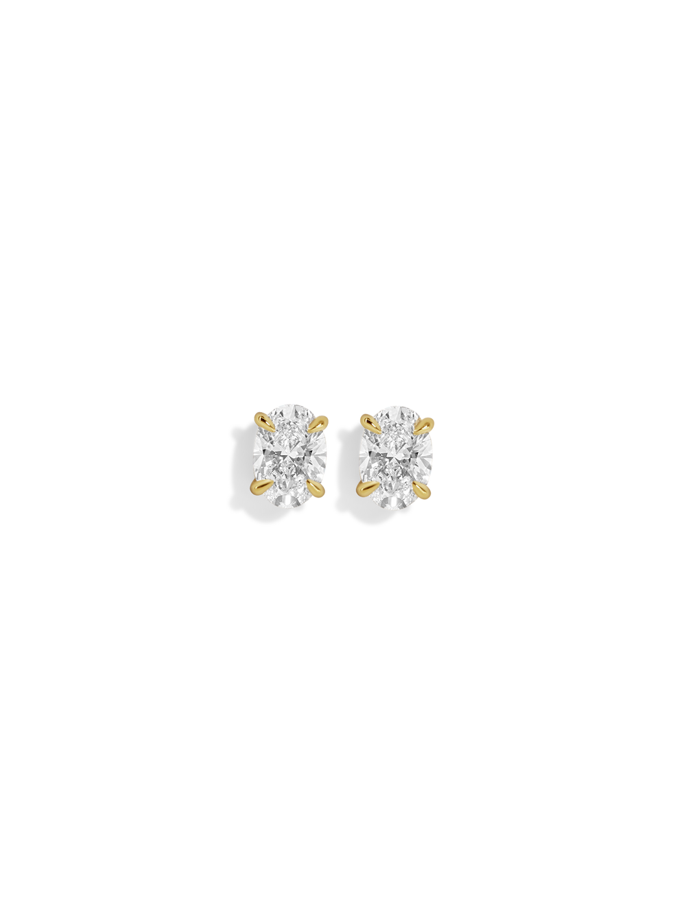 Oval Diamond Studs - View 