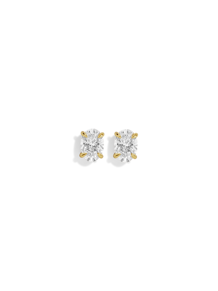 Oval Diamond Studs