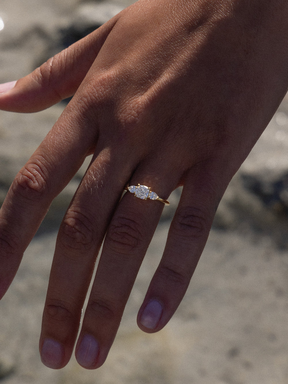 0.83ct Cushion Amira Ring - View 