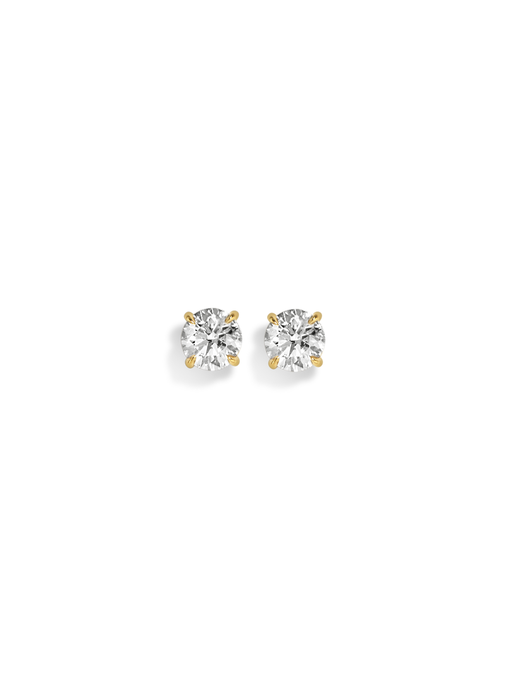 Round Diamond Studs - View 
