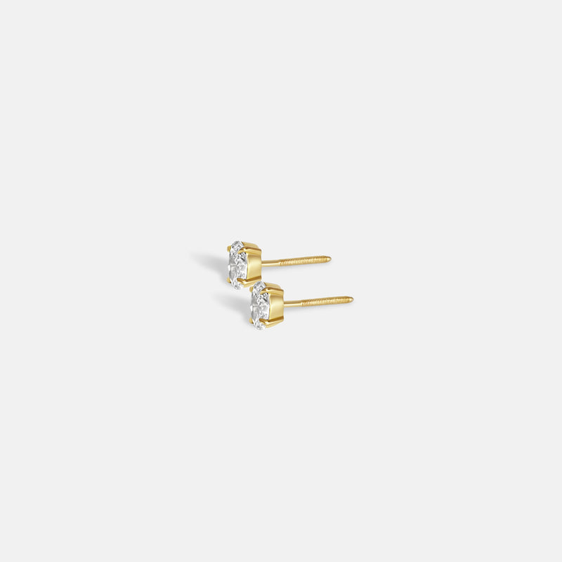 Oval Diamond Studs