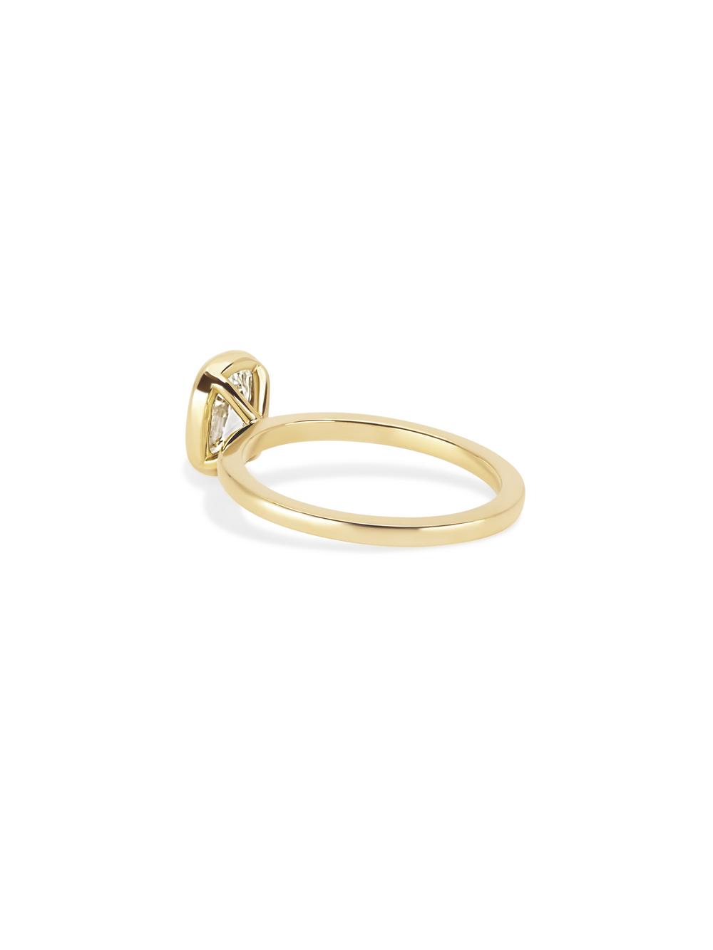 0.95ct Elongated Cushion Signature Bezel Solitaire - View 