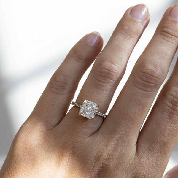 3.01ct Cushion Classic Solitaire