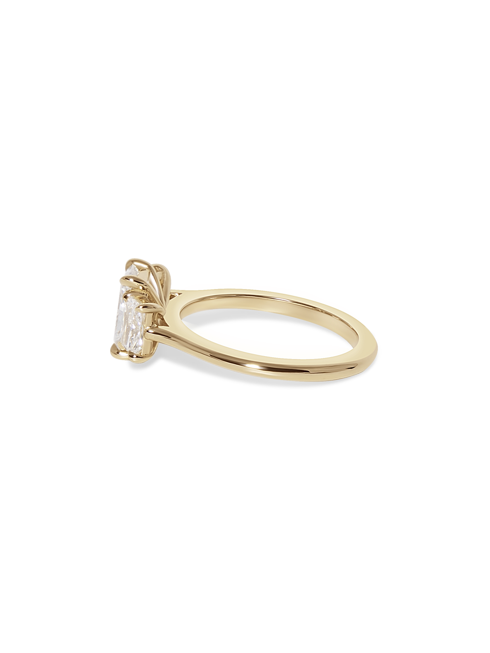 1.11ct Radiant Trilogy Ring - View 