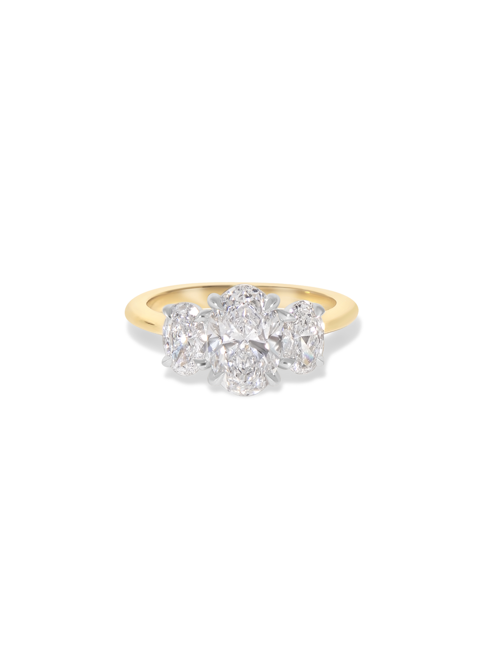 1.50ct Oval Trilogy Ring - View 