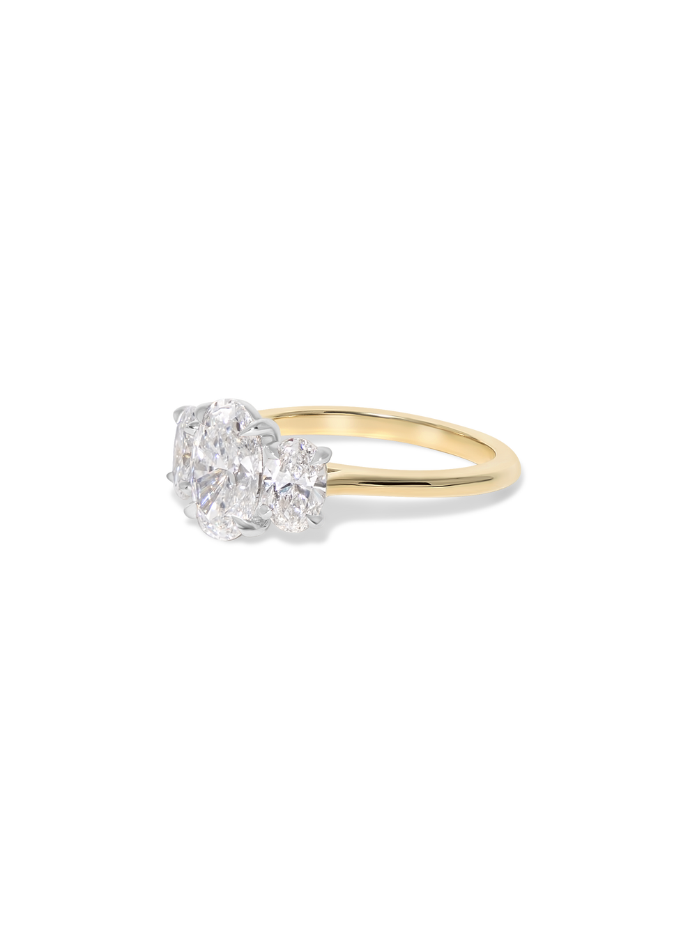 1.50ct Oval Trilogy Ring - View 