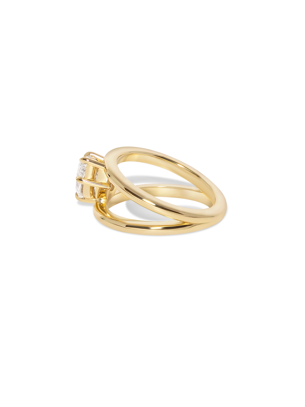 1.52ct Pear Signature Double Band Ring - View 