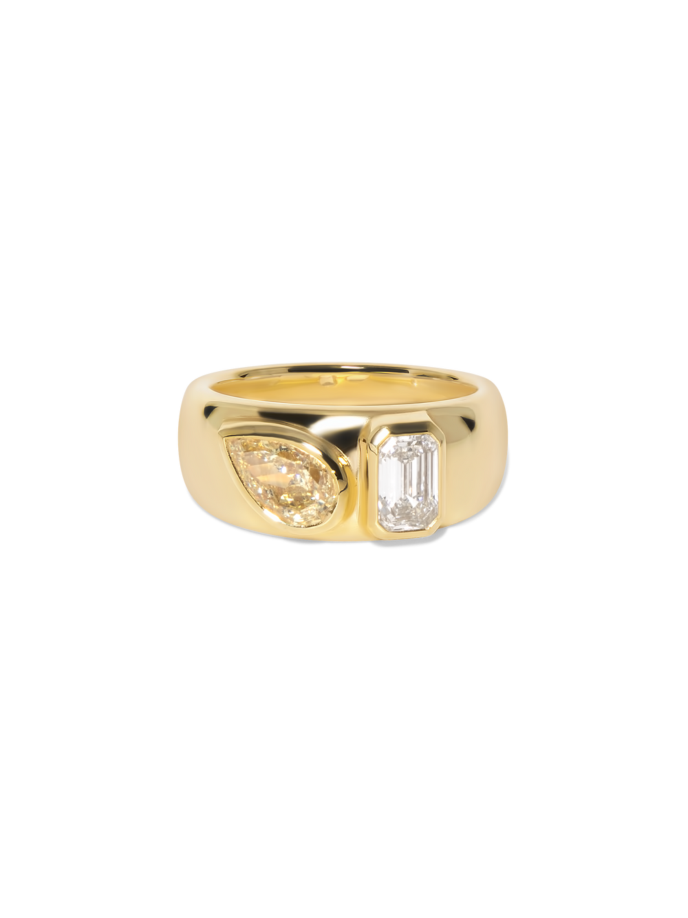 1.92cttw Emerald & Pear Ring - View 