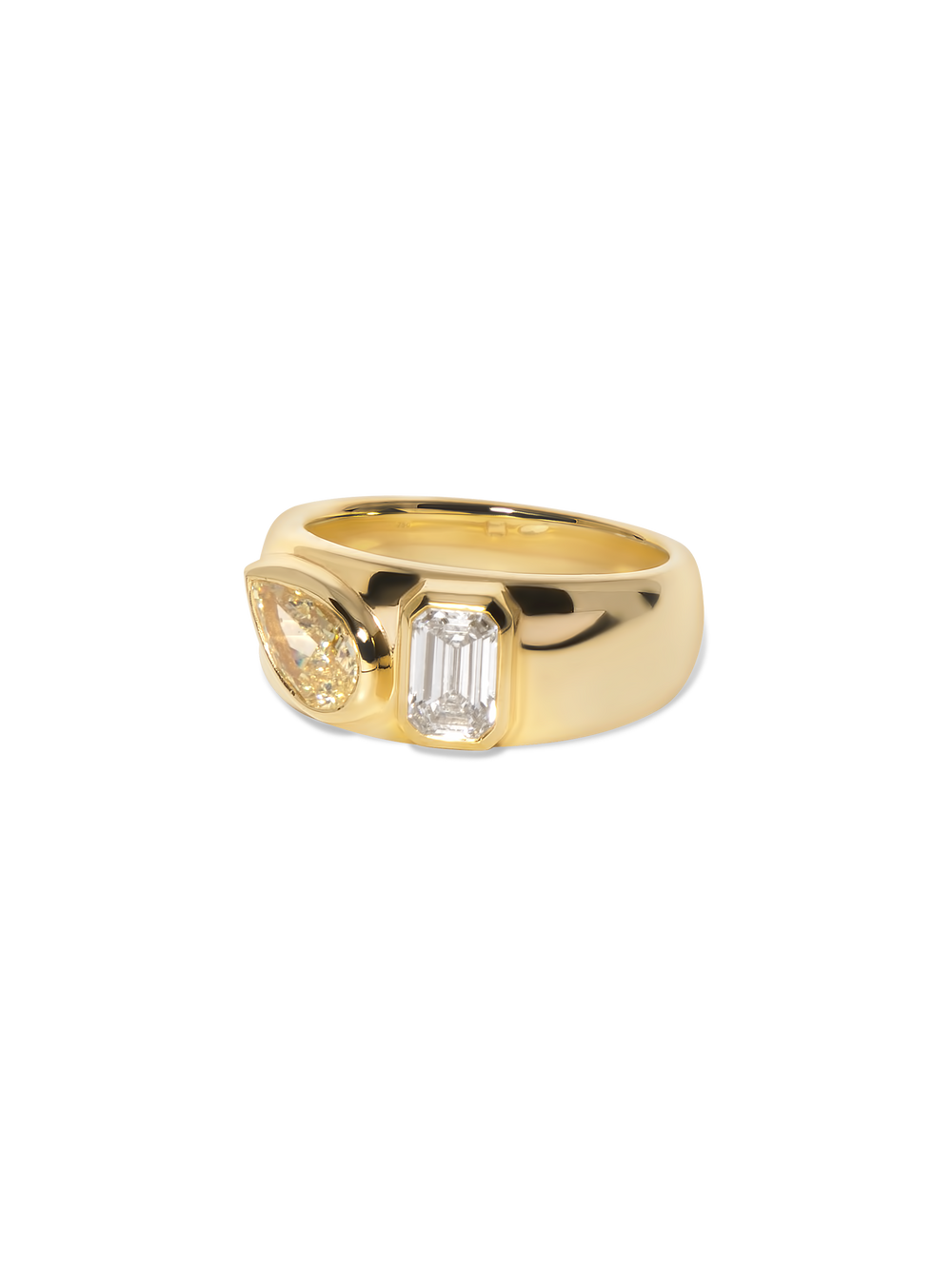 1.92cttw Emerald & Pear Ring - View 