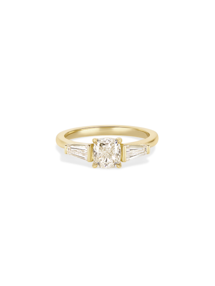 1.00ct Cushion Champagne Lyra Ring