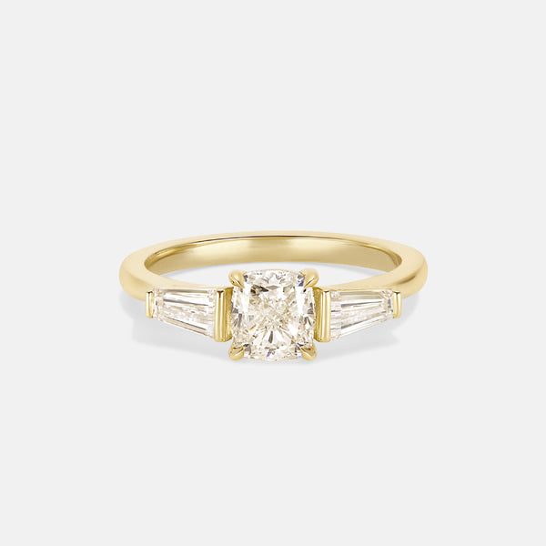 1.00ct Cushion Champagne Lyra Ring