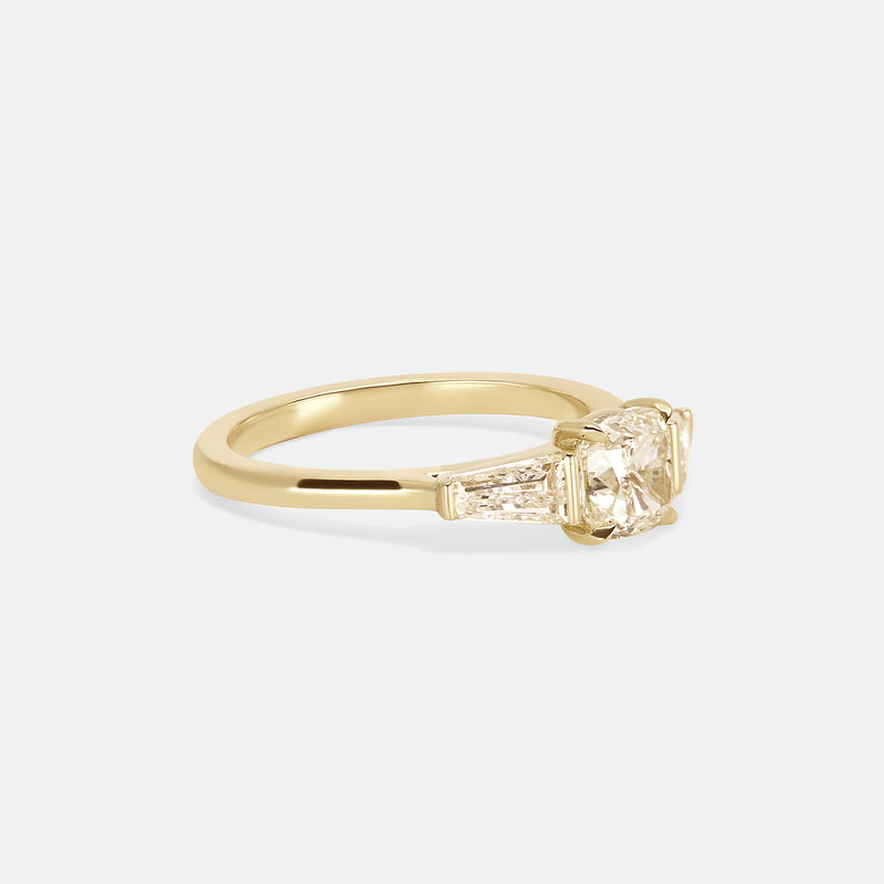 1.00ct Cushion Champagne Lyra Ring