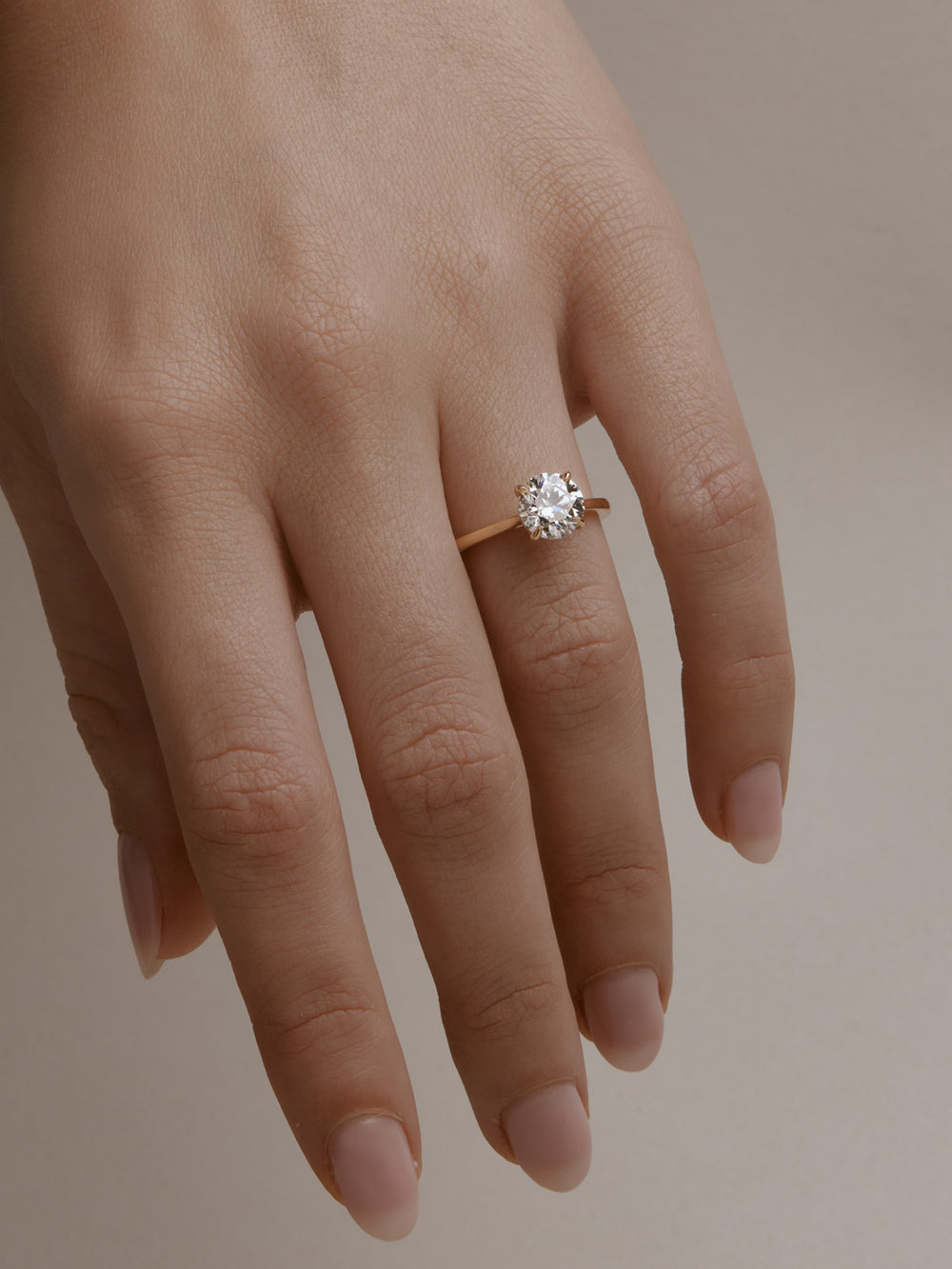 Round Classic Solitaire Ring - View 