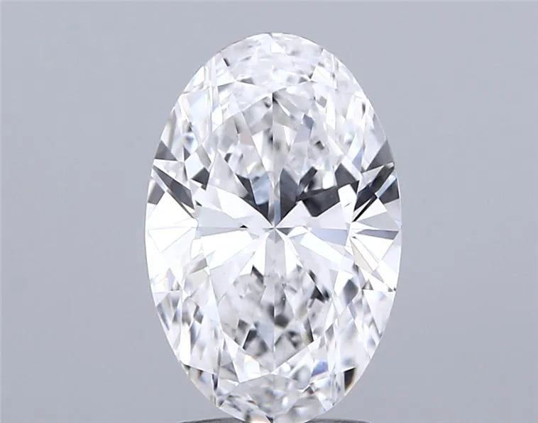 2.10ct Oval Lab Grown Diamond (Colour D, Clarity VVS2, IGI Certified) - View 