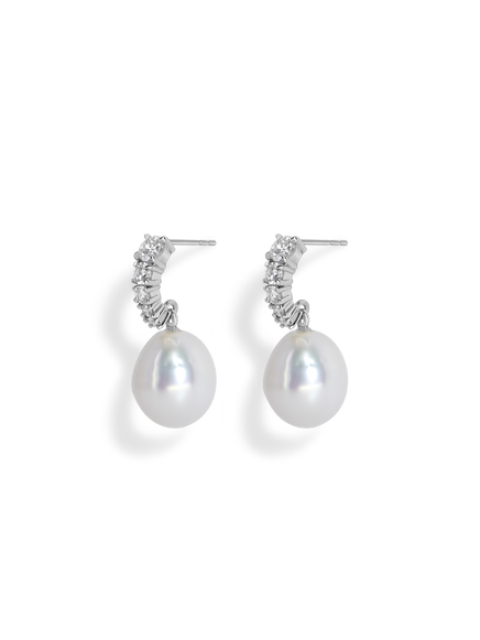 Vermeer Pearl Diamond Earrings