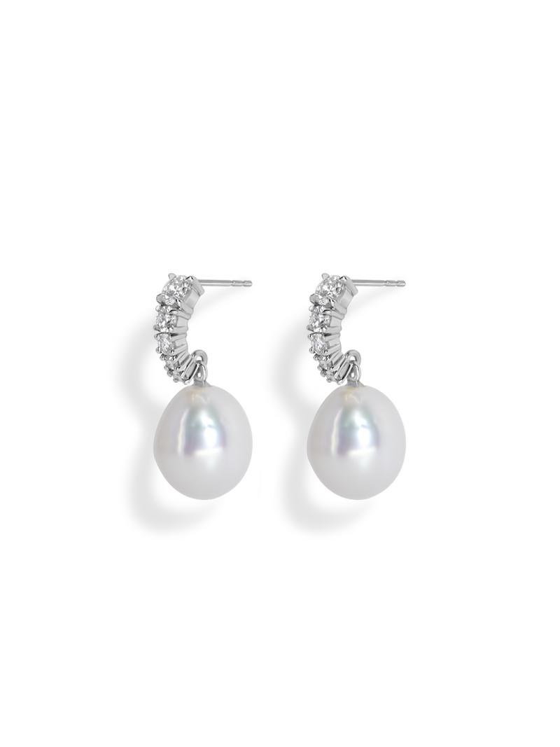 Vermeer Pearl Diamond Earrings