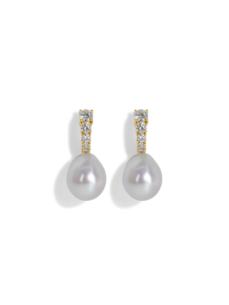 Vermeer Pearl Diamond Earrings