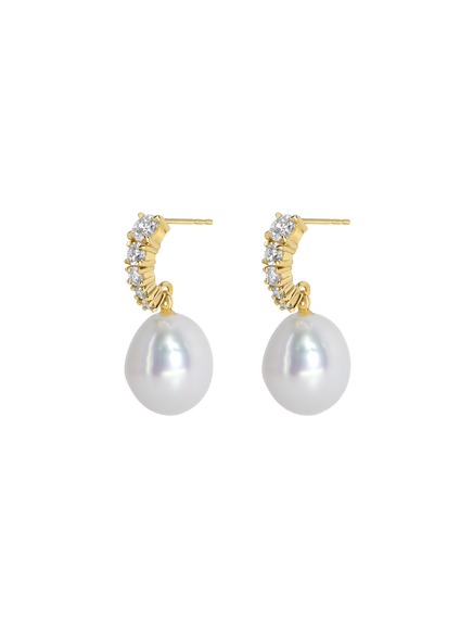 Vermeer Pearl Diamond Earrings