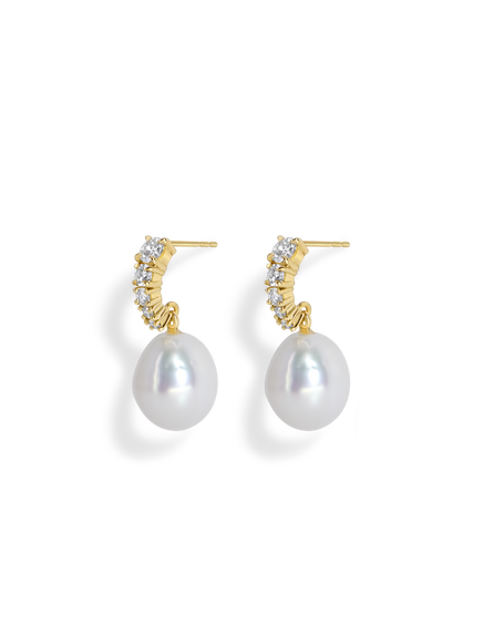 Vermeer Pearl Diamond Earrings