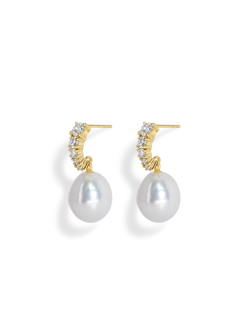 Vermeer Pearl Diamond Earrings