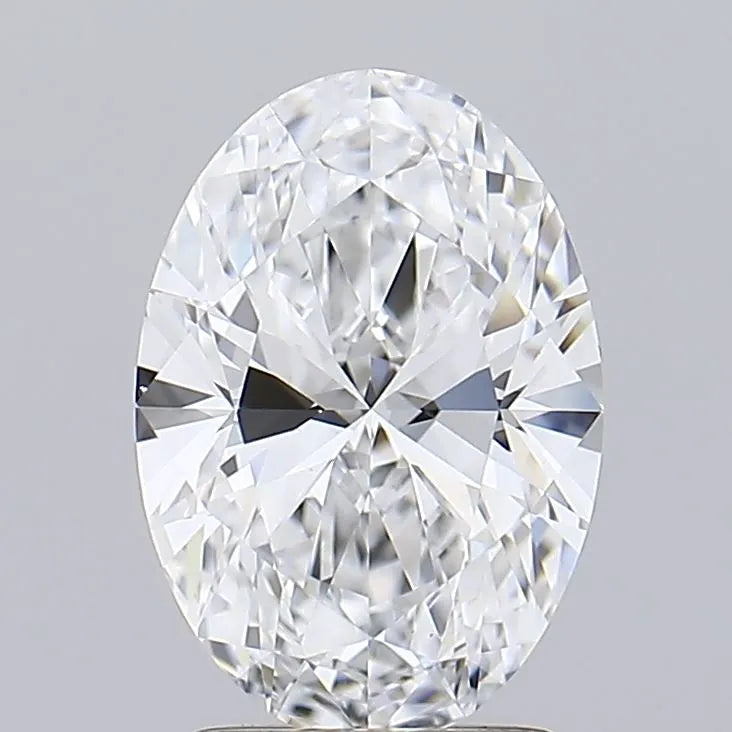 2.02ct Oval Lab Grown Diamond (Colour D, Clarity IF, IGI Certified) - View 