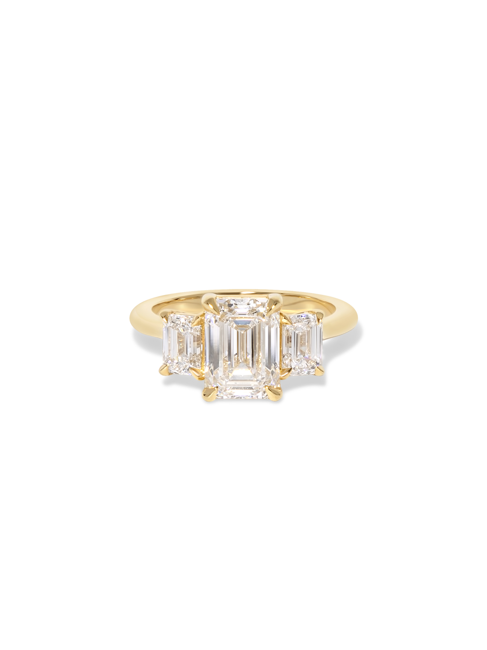 2.59ct Emerald Trilogy Ring - View 