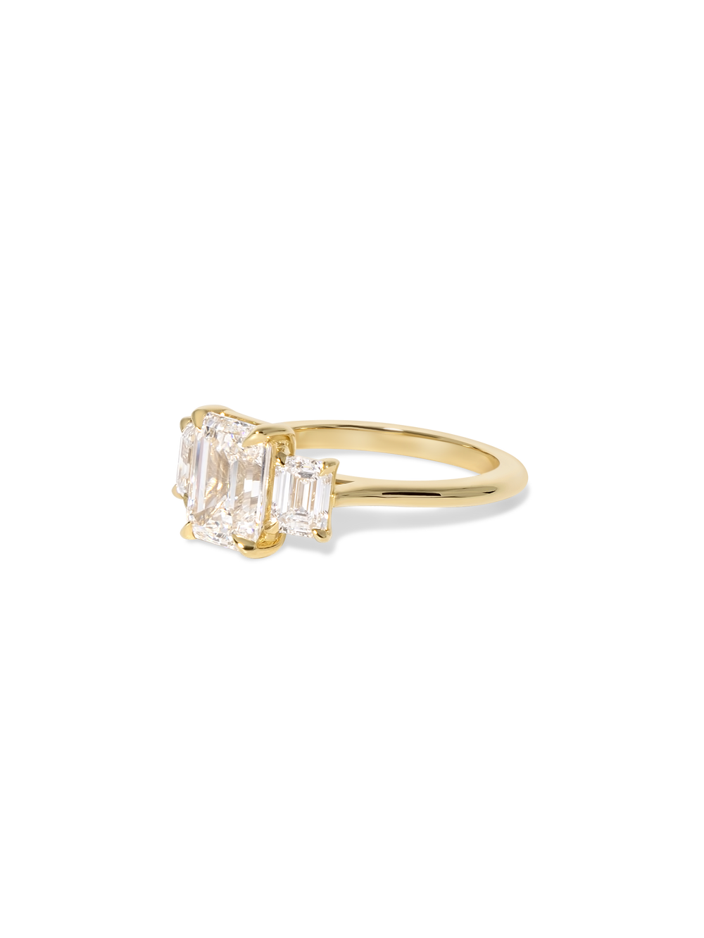 2.59ct Emerald Trilogy Ring - View 