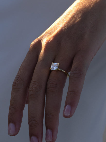 2.64ct Asscher Ceremonial Solitaire Ring