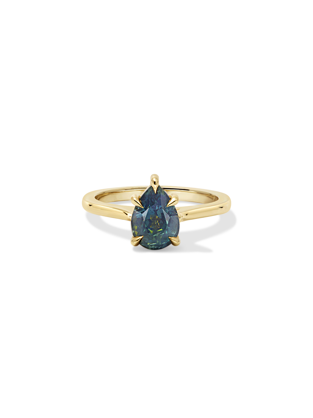 2.06ct Pear Sapphire Classic Solitaire Ring - View 