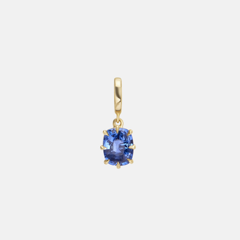 2.38ct Elongated Cushion Sapphire Bespoke Pendant