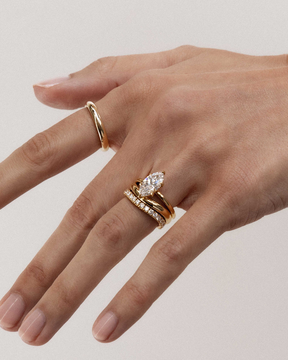 Marquise Ceremonial Solitaire Ring - View 