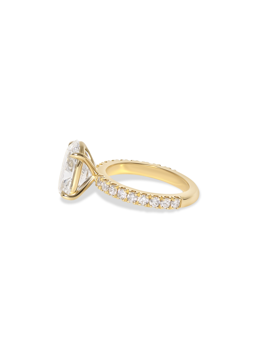 3.53ct Oval Ceremonial Solitaire Ring - View 