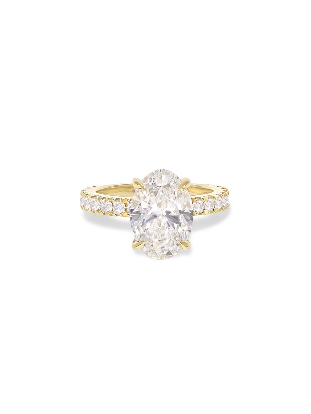 3.53ct Oval Ceremonial Solitaire Ring - View 