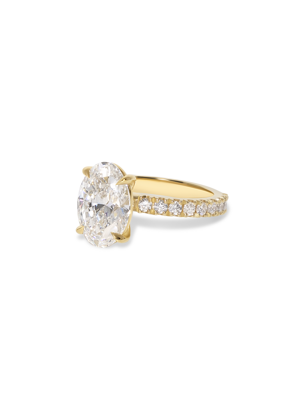 3.53ct Oval Ceremonial Solitaire Ring - View 