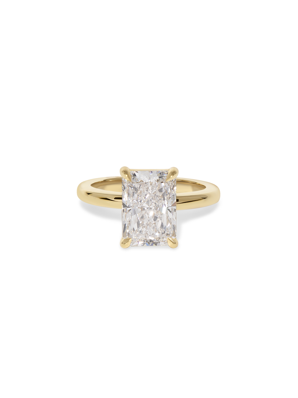 3.54ct Radiant Ceremonial Solitaire Ring - View 