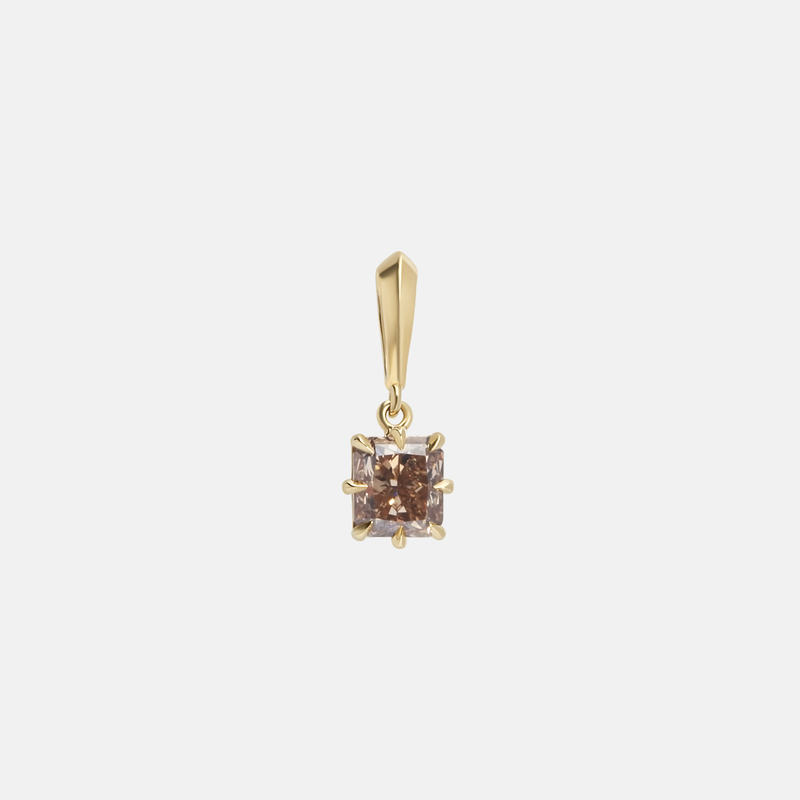 3.03ct Radiant Champagne Diamond Bespoke Pendant