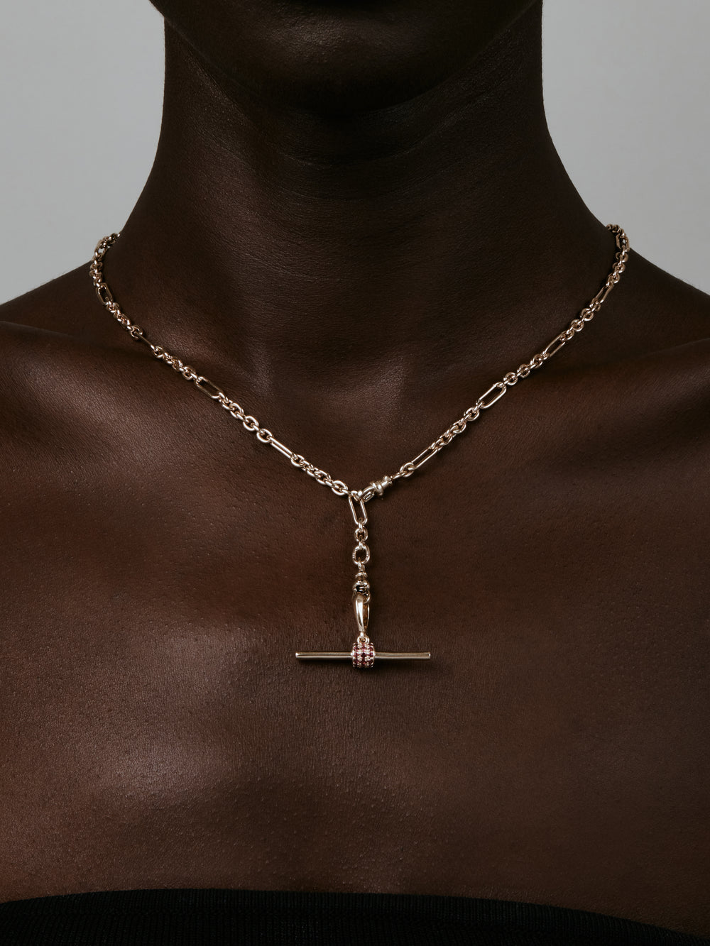 Gemstone T-Bar Pendant - View 