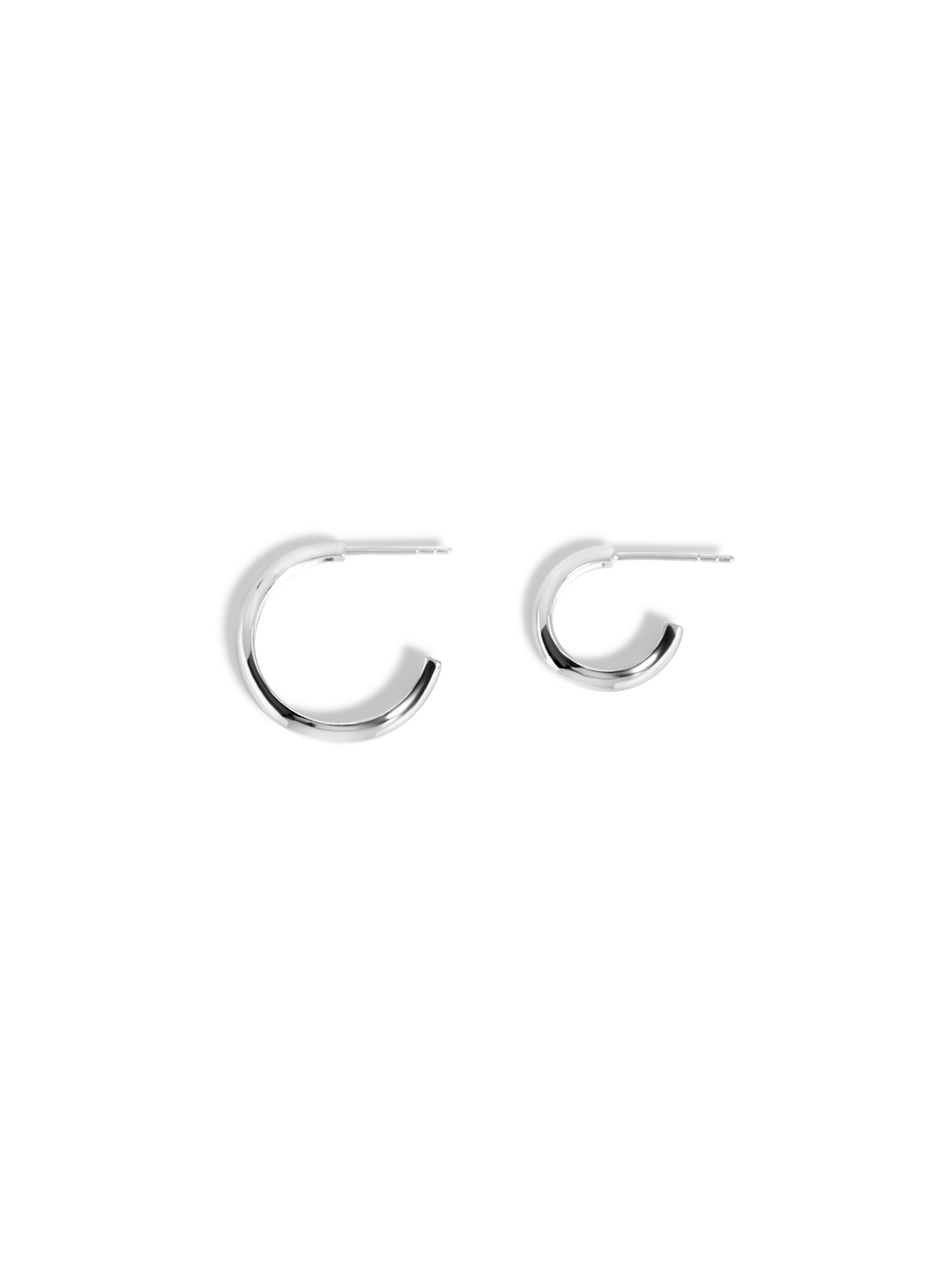 Petite Knife Edge Hoops - View 
