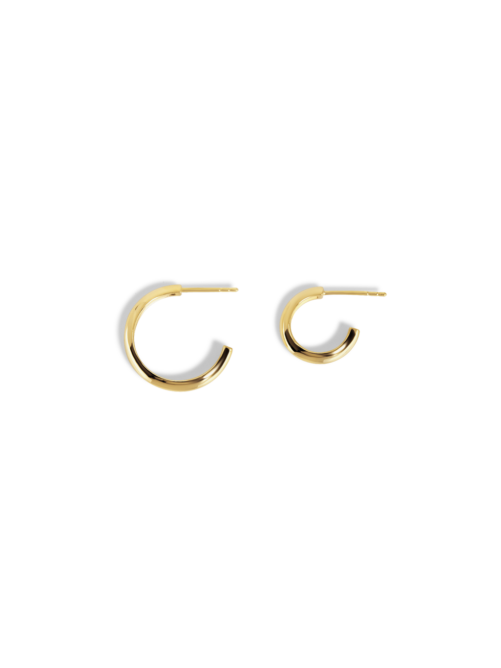 Petite Knife Edge Hoops - View 