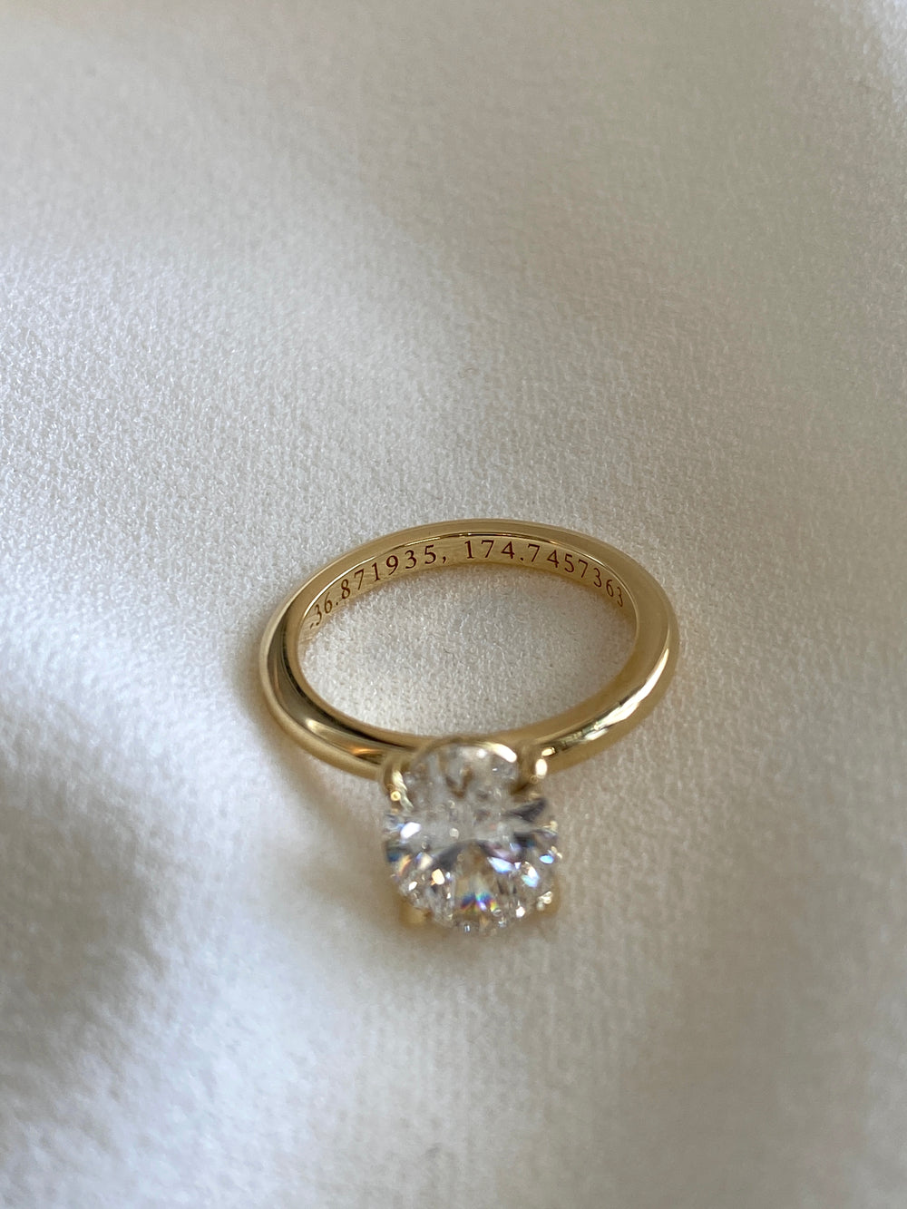 Oval Ceremonial Solitaire Ring - View 