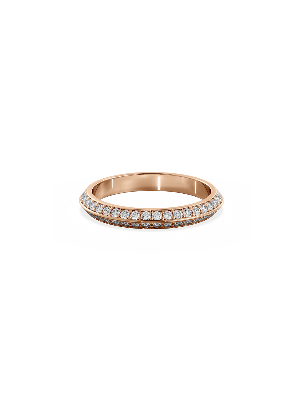Double Diamond Knife Edge Ring - View 