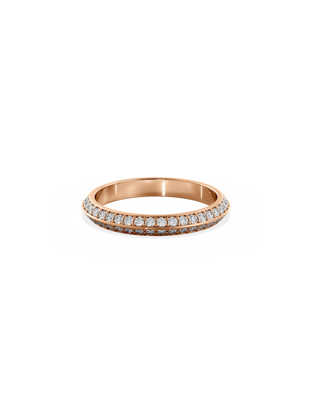 Double Diamond Knife Edge Ring - View 