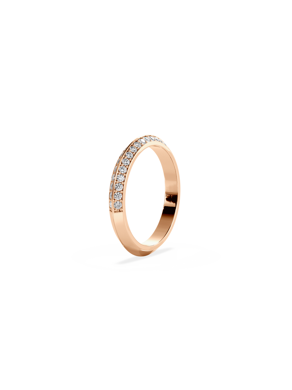 Double Diamond Knife Edge Ring - View 
