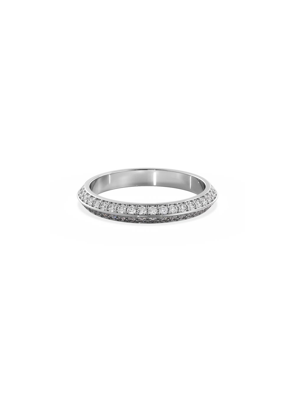 Double Diamond Knife Edge Ring - View 