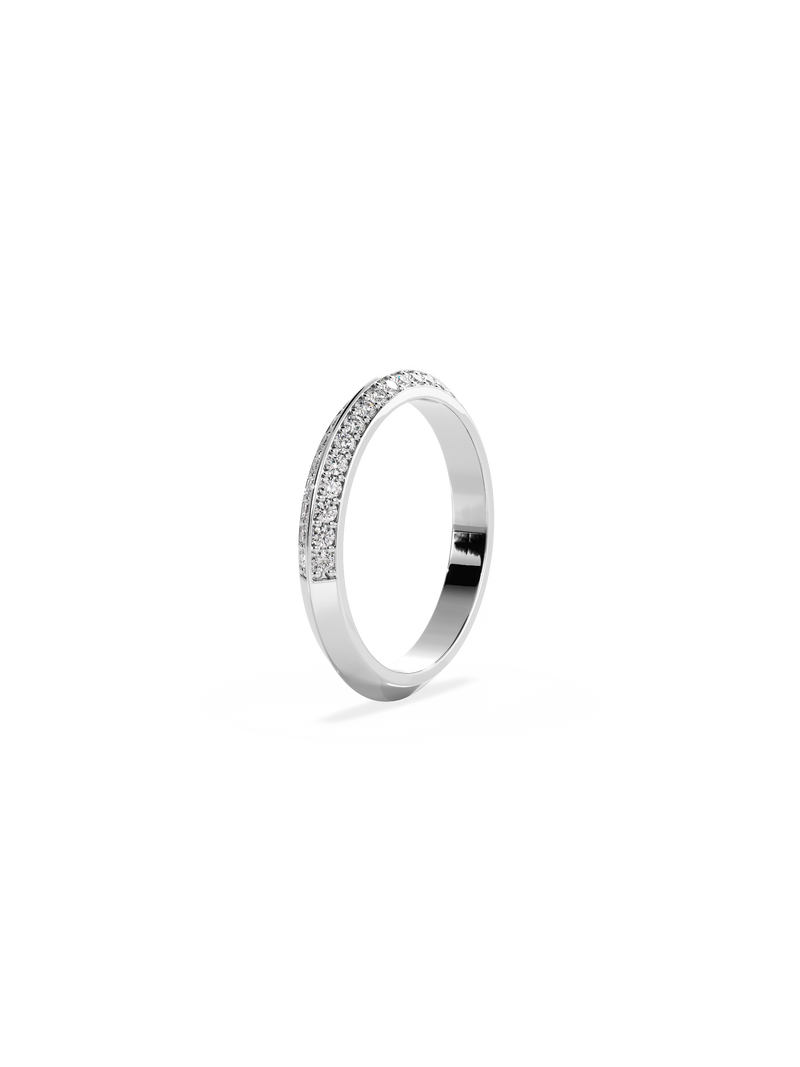 Double Diamond Knife Edge Ring